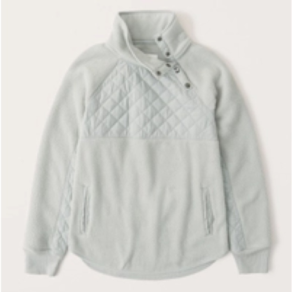 Abercrombie and Fitch Asymmetrical Snap-up Fleece - M